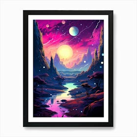 Space Landscape 2 Art Print