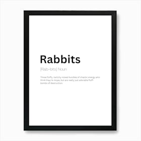 Rabbits Definition Meaning Art Print