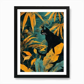 Cat In The Jungle 14 Art Print