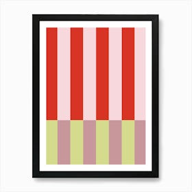 Abstract Stripes Pattern 02, vintage, retro, geometric, cool, minimal, colorful, vibes, minimalism, patterns Poster