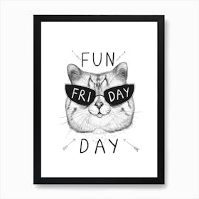 Friday Cat Art Print