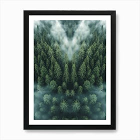 Aerial View Of A Forest 1 Art Print