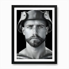 Portrait Of A Roman Soldier-Reimagined Art Print