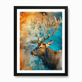 Elk Canvas Art 1 Art Print