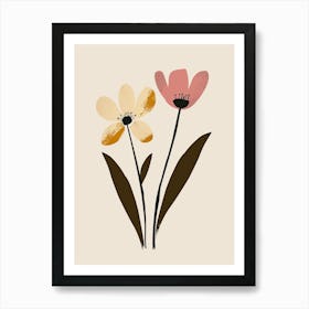 Faisalabad Flower Market Boho Minimalist Style Art Print