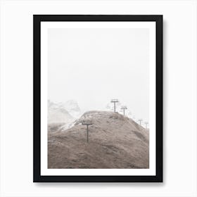 Mountain Ski Lift Art Print