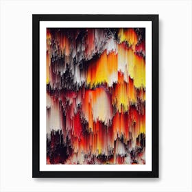Colorful Abstract Glitch Sky (2) Art Print