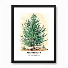 Mahogany Tree Storybook Illustration 1 Poster Art Print