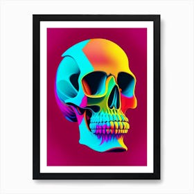 Skull With Vibrant Colors 3 Pop Art Art Print