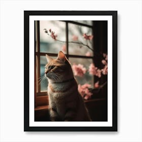 Cat Sitting By The Window 1 Art Print