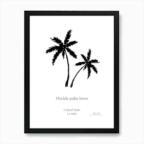 Florida Palm Trees Art Print