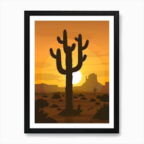 Cactus In The Desert 15 Art Print