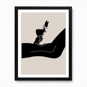 Silhouette Of A Woman Art Print