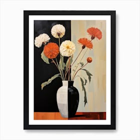 Bouquet Of Autumn Hawkbit Flowers, Autumn Florals Painting 2 Art Print