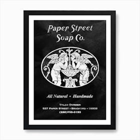 Fight Club Paper Street Black Art Print