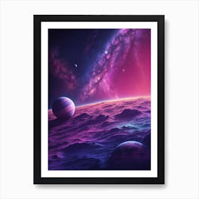 Space Landscape Wallpaper Print Art Print