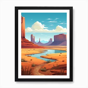 Landscape Of Monument Valley Art Print