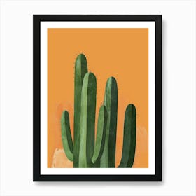 Notocactus Cactus Minimalist Abstract Illustration 1 Art Print