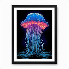 Lions Mane Jellyfish Pop Art 1 Art Print