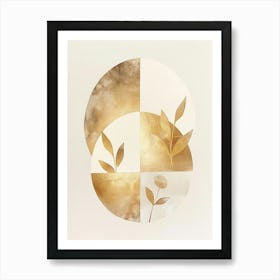 Gold Leaf Print 11 Art Print