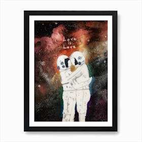 Cosmic love Art Print