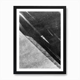 Abstract Black And White Surface Art Print