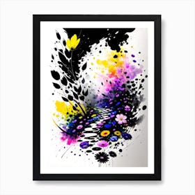 Abstract Flower Painting 1 Art Print