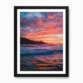 Sunset At The Beach 1 Art Print