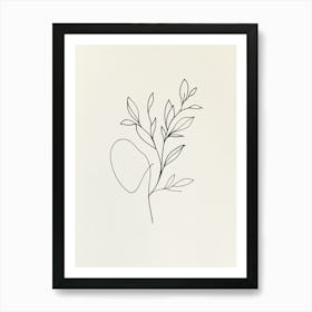 Single Line Drawing 2 Art Print