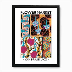 Flower Market San Francisco Eugene Seguy Vintage Botanical Art Print