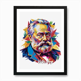 Victor Hugo 01 Portrait WPAP Pop Art Art Print