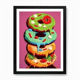 Donuts Confetti Art Print