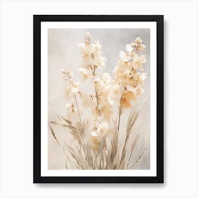 Boho Dried Flowers Larkspur 2 Art Print