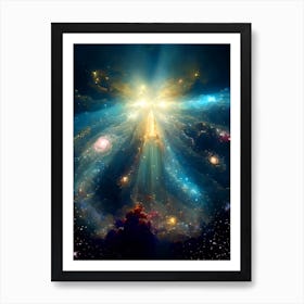 Heaven's Gate #1.4 [DALL-E 2/AI/ML art] — space art abstract poster, aesthetic poster, astrological esoteric psychedelic poster, aura art Art Print