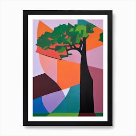 Quercus Garryana Tree Cubist 1 Art Print