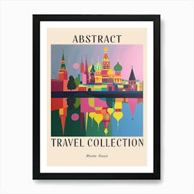 Abstract Travel Collection Poster Moscow Russia 1 Art Print