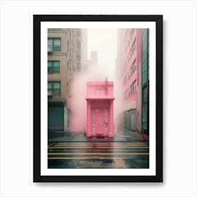 Pink House In New York City Art Print