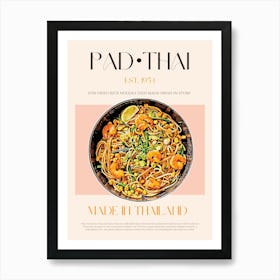 Pad Thai Mid Century Art Print