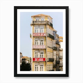 Portuguese Architecture in Porto | Colorful Travel Photography Art Print