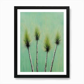 Australian green native flowers Art Print