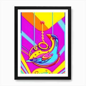 Bird On A Swing-Reimagined Art Print