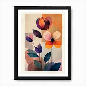 Abstract Flowers 8 Art Print