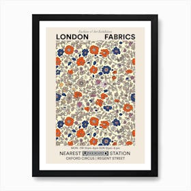 Poster Flower Jubilee London Fabrics Floral Pattern 1 Art Print