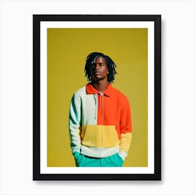 Daniel Caesar Colourful Pop Art Art Print