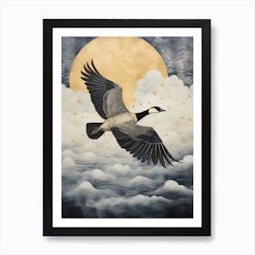 Canada Goose 2 Gold Detail Painting Art Print