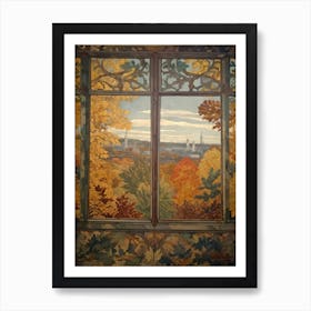 A Window View Of Berlin In The Style Of Art Nouveau 4 Art Print