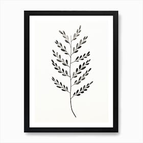 Minimal Leaves 2 Art Print