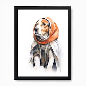 Beagle Dog As A Jedi 3 Art Print