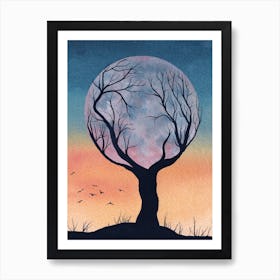 Midnight Tree Art Print