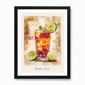 Pimm S Cup Tile Poster 5 Art Print